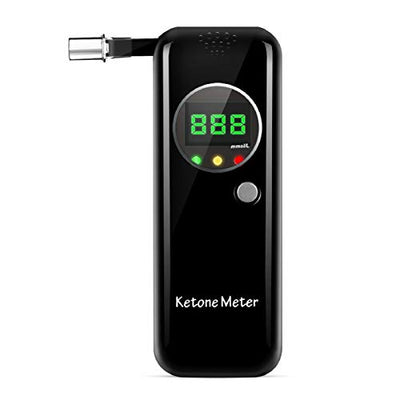 Ketosis Breath Analyzer, Digital LCD Keto Meter Breathalyzer with 10pcs Mouthpieces-Black