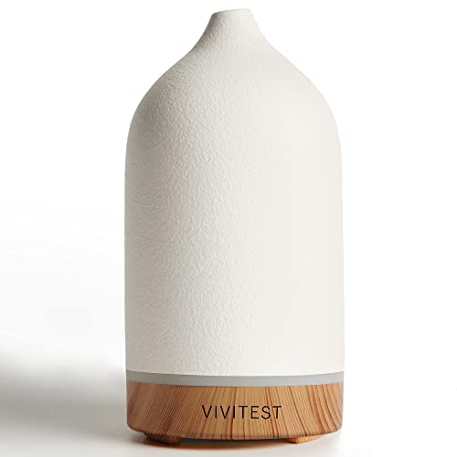 VIVITEST Ceramic Diffuse,Stone Essential Oil Diffuser, Ultrasonic Aromatherapy Diffusers (100ML)