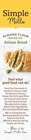 Simple Mills Almond Flour Baking Mix, Gluten Free, Made with whole foods, (Packaging May Vary), (Pack of 1) Artisan Bread Mix, 10.4 Ounce
