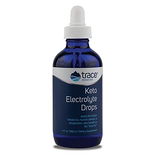 Trace Minerals Keto Electrolyte Drops - Keto Friendly - Full Spectrum Electrolytes - Dehydration - Keto Muscle Cramps - Helps Avoid Keto-Flu - Electrolyte Imbalance - Gluten Free - Vegan - (24 serv)