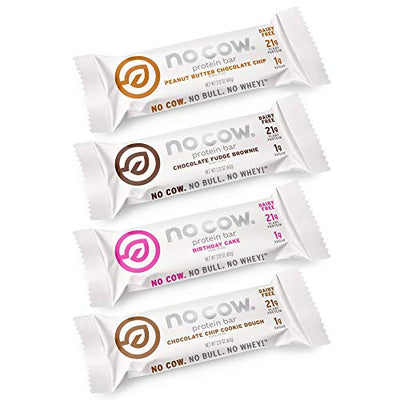 No Cow Protein Bars, Best Seller Pack, 20g Plus Plant Based Vegan Protein, Keto Friendly, Low Sugar, Low Carb, Low Calorie, Gluten Free, Naturally Sweetened, Dairy-Free, Non-GMO, Kosher, 12 Bars