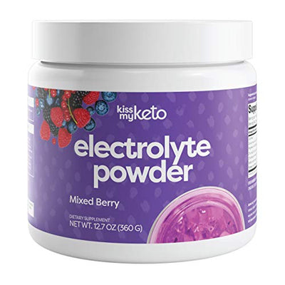 Kiss My Keto Electrolyte Powder — Mixed Berry, Keto Electrolyte Supplement (90 Servings) | Refreshingly Fruity, Keto Electrolytes Hydration Drink Mix | Zero Carbs, 5 Calories, Sugar Free (1 Pack)