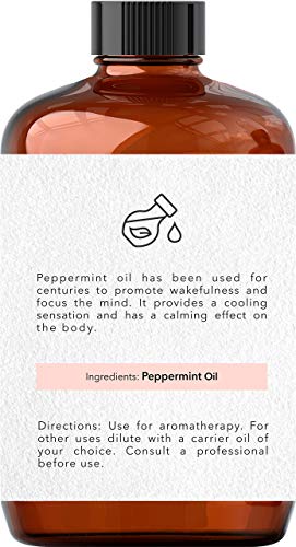 Brooklyn Botany Peppermint Essential Oil – 100% Pure and Natural – Therapeutic Grade Essential Oil with Dropper - Peppermint Oil for Aromatherapy and Diffuser - 4 Fl. OZ