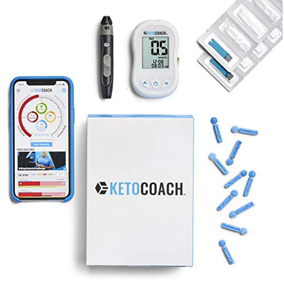 New KetoCoach Blood Ketone Meter Starter Kit | Affordably and Accurately Test if You're in Ketosis On The Ketogenic Diet by Measuring Blood Ketones