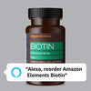 Amazon Elements Vegan Biotin 5000 mcg - Hair, Skin, Nails - 130 Capsules (4 month supply) (Packaging may vary)