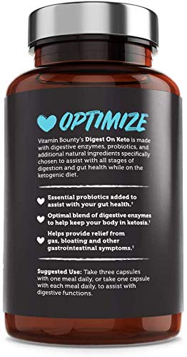 Digest on Keto - Digestive Enzymes with Probiotics & Apple Cider Vinegar - Vitamins Designed specifically for The ketogenic Diet