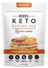 NuTrail™ - Keto Pancake & Waffles Low Carb Food Baking Mix | 1g Net Carb Per Serving | Gluten Free | No Added Sugar | Perfect Easy to Bake Breakfast Pancakes (10 ounce)