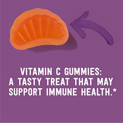 Amazon Brand - Mama Bear Vegan Kids Vitamin C, 60 Gummies, Immune Health, 125 mg Vitamin C per gummy