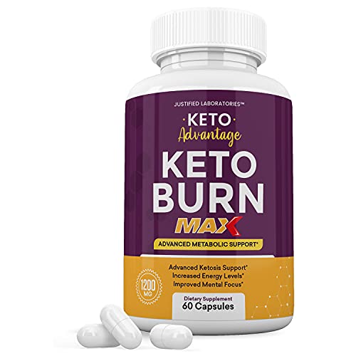 Keto Advantage Keto Burn Max 1200MG Keto Pills Includes Apple Cider Vinegar goBHB Exogenous Ketones Advanced Ketogenic Supplement Ketosis Support for Men Women 60 Capsules