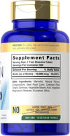 Biotin 10000mcg | 500 Fast Dissolve Tablets | Max Strength | Vegetarian, Non-GMO, Gluten Free Supplement | by Carlyle
