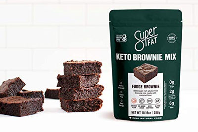 Keto Brownie Mix- Low Carb Fudge Brownie Baking Mix- Keto Friendly, Gluten-free, Paleo, Diabetic, No Sugar Added Keto Desserts Sweet & Treats