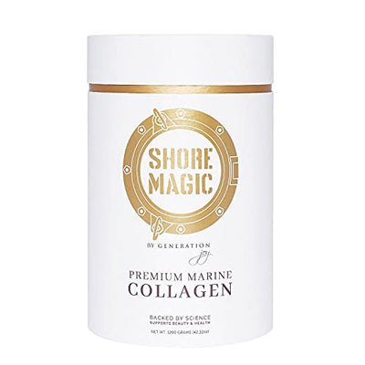 Shore Magic Marine Collagen, Hydrolyzed Marine Collagen Powder, Sustainably Sourced Wild Fish Skin Collagen, Odorless & Unflavored - 4 Month Supply, 1200g Container (for The Price of 3 Months)