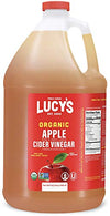 Lucy's Family Owned - USDA Organic NonGMO Raw Apple Cider Vinegar, Unfiltered, Unpasteurized, With the Mother, (Gallon)