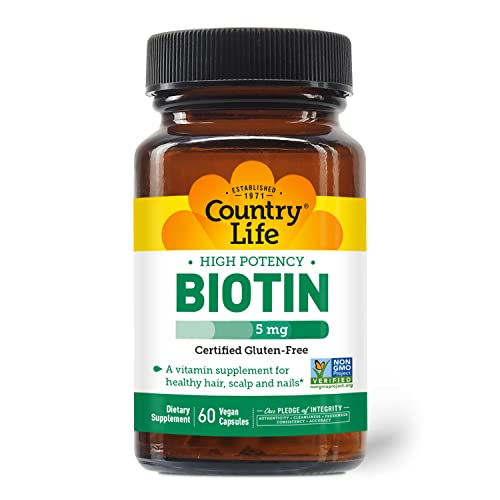 Country Life Biotin High Potency 5 mg - 120 Vegan Capsules