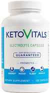 Keto Vitals Electrolyte Capsules | The Original Keto Electrolyte Supplement | Electrolyte Tablets | Eliminate Fatigue and Leg Cramps | Sodium, Potassium, Magnesium & Calcium | Zero Calorie | Zero Carb