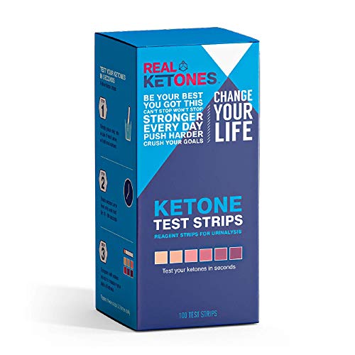 Real Ketones™ Keto Urine Testing Strips - 100 Count Ketone Urinalysis Test Sticks for Measuring Ketosis Levels Quickly and Accurately