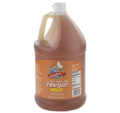 Woeber's Pure Apple Cider Vinegar, 5% Acidity, 128 Ounces (1 Gallon Jug)