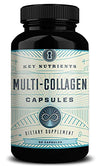 Multi Collagen Pills with Vitamin C - 90 Pills Type I, II, III, V & X Collagen Supplements - Hydrolyzed Collagen Capsules for Healthy Hair, Skin, Nails and Joint Support - Collagen Peptides Pills