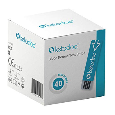 KETO-DOC Official Ketone Test Strips for Testing Ketosis, Compatible with Keto-Doc Blood Meter, Pack of 40 Strips (40 Pack)