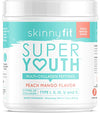 SkinnyFit Super Youth Multi-Collagen Peptide Powder Peach Mango Flavor, Hair, Skin, Nail, & Joint Support, 58 Servings