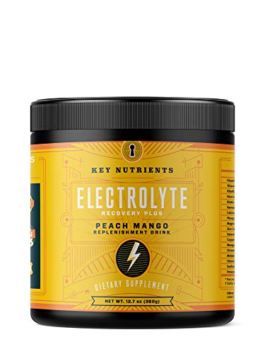 Electrolyte Powder, Peach Mango Hydration Supplement: 90 Servings, Carb, Calorie & Sugar Free, Delicious Keto Replenishment Drink Mix. 6 Key Electrolytes - Magnesium, Potassium, Calcium & More.