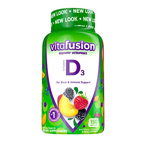 Vitafusion Vitamin D3, 50mg, Peach, Blackberry, Strawberry, 150 Count