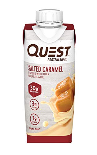 Quest Nutrition Ready to Drink Salted Caramel Protein Shake, High Protein, Low Carb, Gluten Free, Keto Friendly, 11 Fl Oz (Pack of 12)