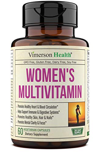 Women's Daily Multivitamin Supplement. Vitamins and Minerals. Chromium, Magnesium, Biotin, Zinc, Calcium, Green Tea. Antioxidant Properties for Women. Heart, Breast Health. 60 Capsules