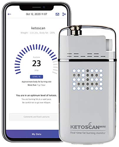 V2 KETOSCAN Mini Breath Ketone Meter, Diet & Fitness Tracker | Monitor Your Fat Metabolism, Level of Ketosis on Low carb, Ketogenic or Any Nutrition & Fitness Program