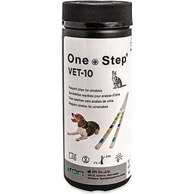 One Step | Dog, Cat, Pet Urine Test Strips | pH, Infection, Diabetes | Vet Parameter Sticks | 50 Testing Strips
