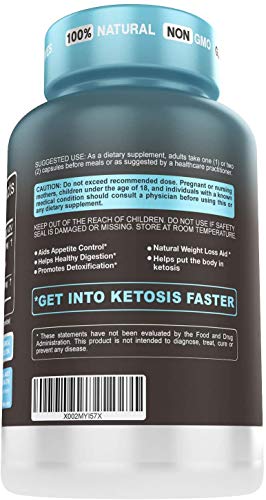 High Strength Keto Bhb Diet Pills with Bioperine for Enhanced Absorption (2 Pack) Vegan Capsules Keto bhb Supplement for Women and Men