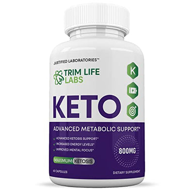 Trim Life Labs Keto Pills Includes Apple Cider Vinegar goBHB Exogenous Ketones Advanced Ketogenic Supplement Ketosis Support for Men Women 60 Capsules