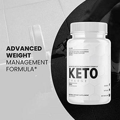 Keto Charge Advanced Weight Management Formula Supplement Pills (60 Capsules)