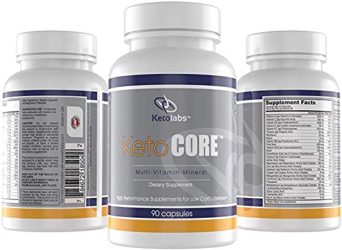 Ketolabs Keto Core Daily Multivitamin Pills for Men and Women. Contains Electrolytes, Magnesium Chelate and Potassium, Probiotics. Zero Carb Health Supplement for Ketogenic, Intermittent Fasting, Atkins, and Low Carb Diets. Minerals, Vitamin B, C, D, & E.
