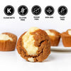 KetoBakes Low Carb Pumpkin Cream Cheese Muffin Mix - 3g Net Carbs - Clean Keto and Gluten Free Baking Mix - Easy to Bake - No Starches - Includes Vanilla Cream Filling Mix - Non-GMO, Dairy Free, Wheat Free, Diabetic Friendly