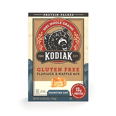 Kodiak Cakes Gluten Free Protein PancakeMix, Flapjack and Waffle, 16 Ounce (Pack of 3) - Frontier Oat