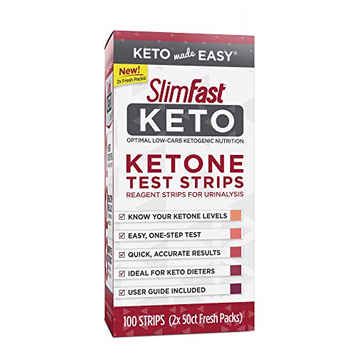 SlimFast Keto Ketone Test Strips - 100 Count Box - Pantry Friendly