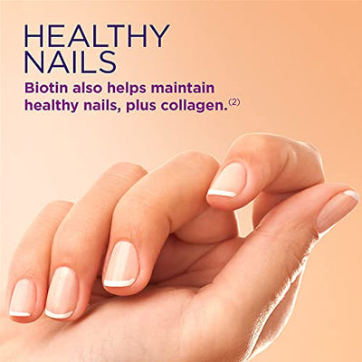 Nature's Bounty Hair Skin Nails with Biotin and Collagen, Orange, 80 Count Pack, (Pack of 2)