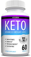 Keto Diet Pills That Work - Weight Loss Supplements to Burn Fat Fast - Boost Energy and Metabolism - Best Ketosis Supplement for Women and Men - Nature Driven - 60 Capsules