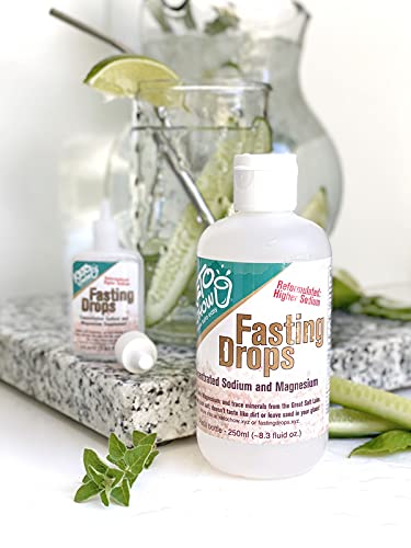 Keto Chow | Fasting Drops | Designed to Provide The Sodium and Magnesium The Body Needs | Perfect for The Keto Diet and Intermittent Fasting | On The Go Container | (550ml/18.6 Bottle)