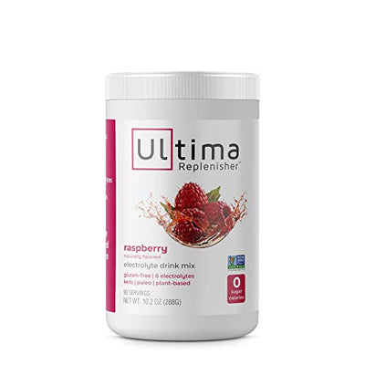 Ultima Replenisher Electrolyte Hydration Drink Mix Raspberry Flavor (90 Serving Canister)