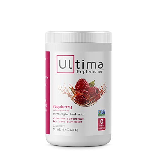 Ultima Replenisher Electrolyte Hydration Drink Mix Raspberry Flavor (90 Serving Canister)
