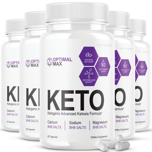 (5 Pack) Optimal Max Keto Pills Weight Shark Management Loss Burner Diet BHB Ketosis Support (300 Capsules)