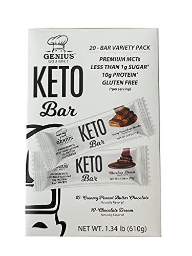GENIUS GOURMET KETO BAR VARIETY 21.5OZ (1.343LBS)