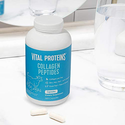 Vital Proteins Collagen Pills Supplement (Type I, III), 360 Collagen Capsules, 3300mg Serving Help Support Healthy Hair, Skin, Nails, Joints - Dairy and Gluten Free - Hydrolyzed Collagen Supplement