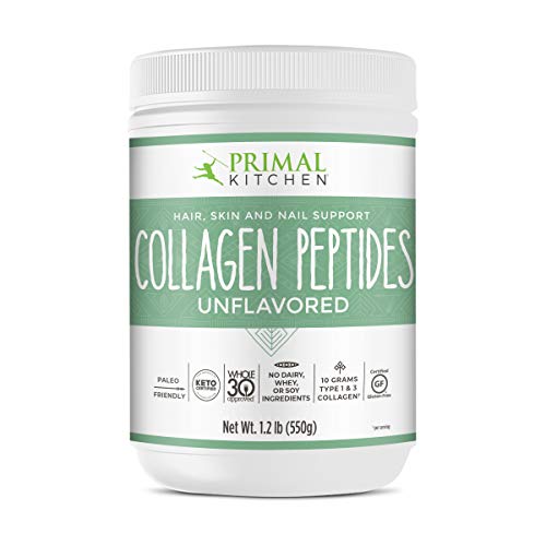 Primal Kitchen Unflavored Collagen Peptides, Whole 30 Approved - Supports Healthy Hair, Skin, and Nails - 1.2 lbs