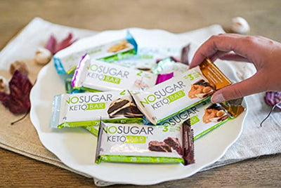 New! No Sugar Keto Bars – Vegan Keto Food Bars, Low Carb/Low Glycemic, 0 grams of Sugar, All Natural, 9g of Plant Based Protein, 13g of Fats per Bar, Only 3g Net Carbs, #LCHF