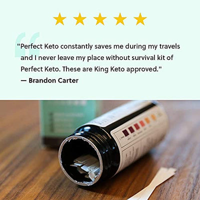 Perfect Keto Test Strips - Best for Testing Ketones in Urine on Low Carb Ketogenic Diet, Ketosis Home Urinalysis Tester Kit, 100 CT