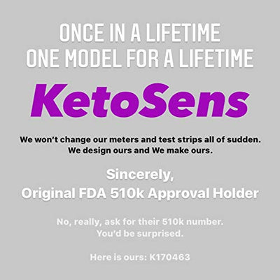 KetoSens Blood Ketone Test Strips and Lancets - Ideal for The Keto Diet and Ketosis Monitoring - Includes 50 Test Strips & 50 Lancets