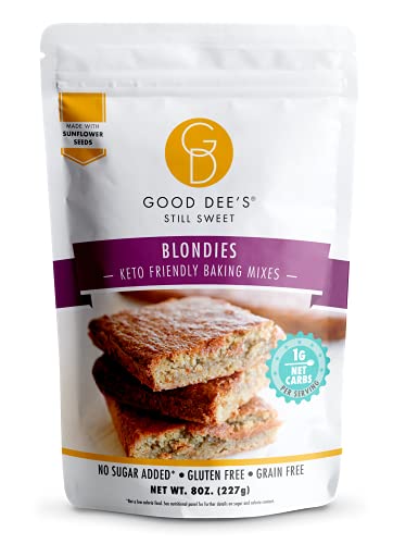 Good Dees Low Carb Baking Mix, Blondie Brownie Mix, Keto Baking Mix, No Sugar Added, Gluten Free, Grain-Free, Nut-Free, Soy-Free, Diabetic, Atkins & WW Friendly (1g Net Carbs, 12 Servings)